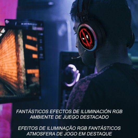 Marvel Auriculares Gaming 7.1 Licencia Oficial Deadpool 001
