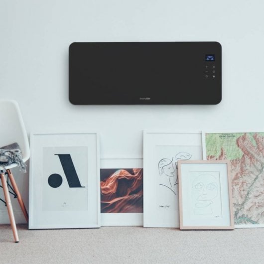 Universal Blue Cala Conta 5020B Panel Calefactor de Cristal Negro WiFi 2000W