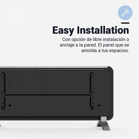 Universal Blue Cala Conta 5020B Panel Calefactor de Cristal Negro WiFi 2000W