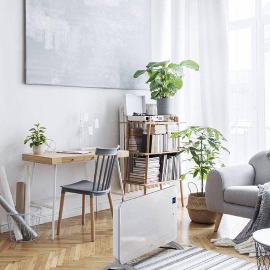 Pannello Radiante Universal Blue Cala Conta 2000W Wifi Vetro Bianco Programmazioni