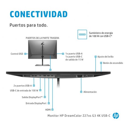 HP DreamColor Z27XS G3 27" LED IPS UltraHD 4K USB-C