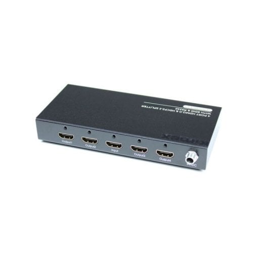 Kimex Splitter HDMI 2.0/HDCP 2.2 1x Entrada-4x Salidas EDID RS232 4K60Hz