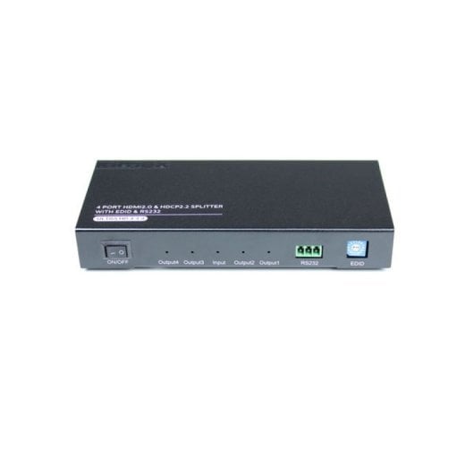 Kimex Splitter HDMI 2.0/HDCP 2.2 1x Entrada-4x Salidas EDID RS232 4K60Hz