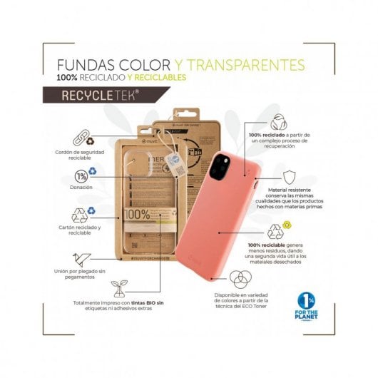 Custodia Muvit for Change Recycletek nera per Apple iPhone 14 Plus
