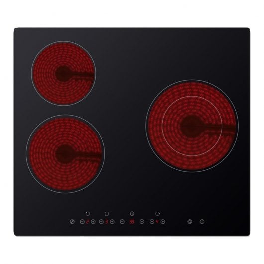 Piano cottura in vetroceramica a 3 zone Midea MC-HT341, 60 cm, nero