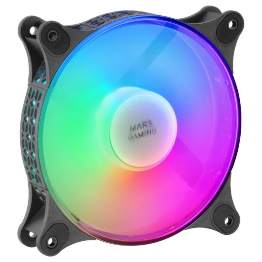 Mars Gaming MFDUO Kit 2 Ventoinhas FRGB Rainbow 120mm Pretas