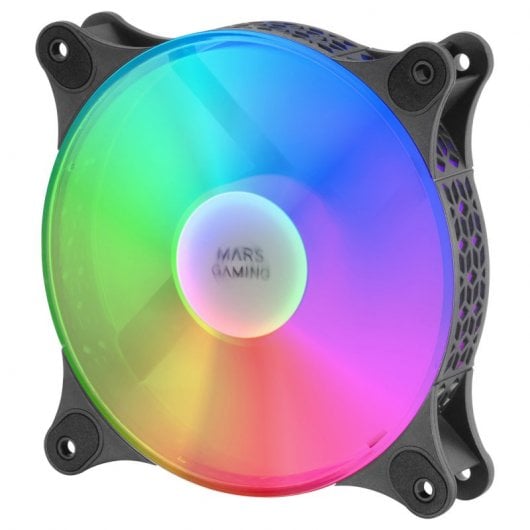 Mars Gaming MFDUO Kit 2 Ventoinhas FRGB Rainbow 120mm Pretas