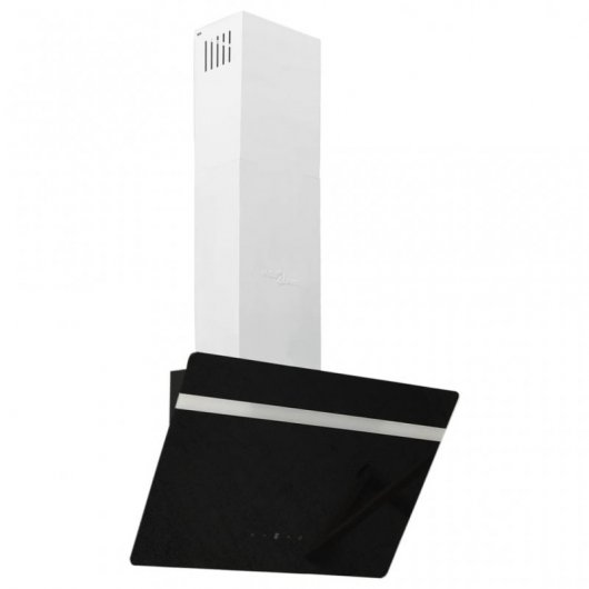 VidaXL Hotte décorative 60 cm C Acier inoxydable/Verre trempé Noir