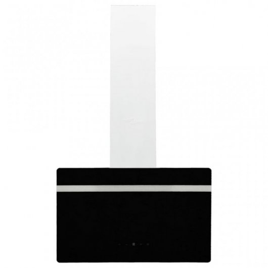 VidaXL Hotte décorative 60 cm C Acier inoxydable/Verre trempé Noir