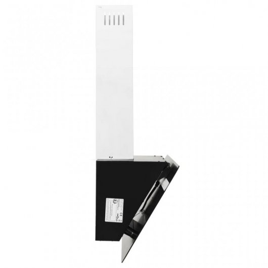 VidaXL Hotte décorative 60 cm C Acier inoxydable/Verre trempé Noir