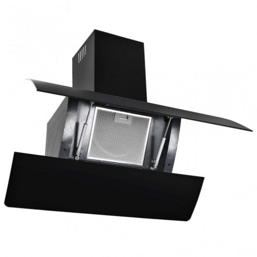 VidaXL Hotte décorative 90 cm D Inox/Noir