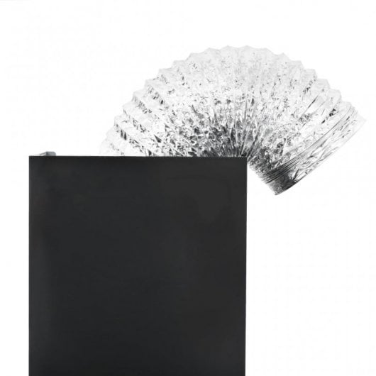VidaXL Hotte décorative 90 cm D Inox/Noir