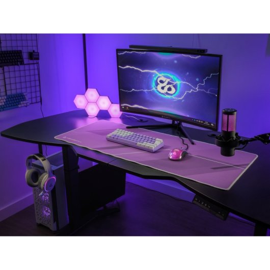 Newskill Artemis Purple Alfombrilla Gaming Gigante Rosa