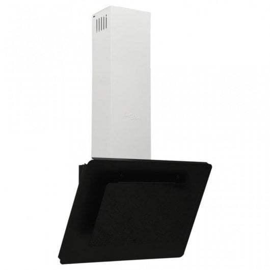 Cappa Decorativa VidaXL 60 cm C Acciaio Inossidabile/Vetro Nero