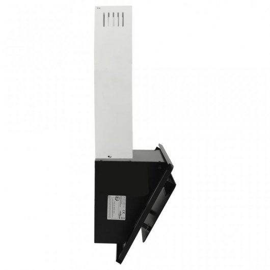 Cappa Decorativa VidaXL 60 cm C Acciaio Inossidabile/Vetro Nero