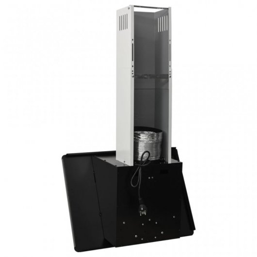 Cappa Decorativa VidaXL 60 cm C Acciaio Inossidabile/Vetro Nero