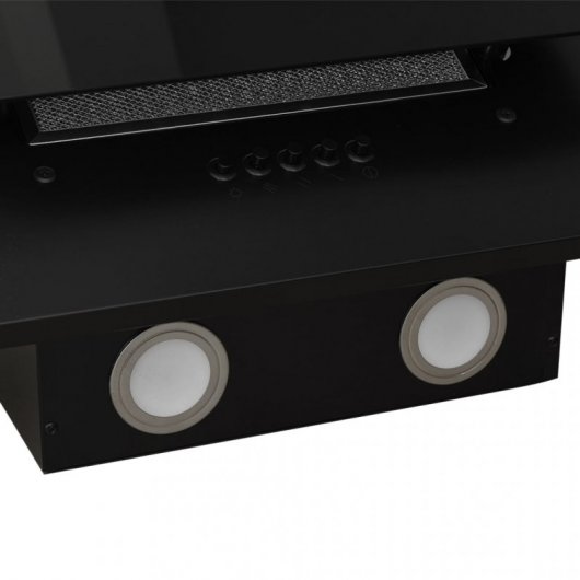 Cappa Decorativa VidaXL 60 cm C Acciaio Inossidabile/Vetro Nero