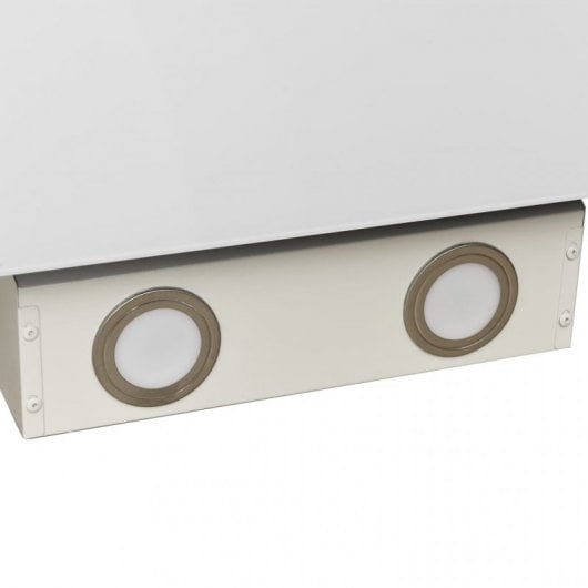 Campana decorativa VidaXL 60 cm in acciaio inossidabile/vetro temperato bianco