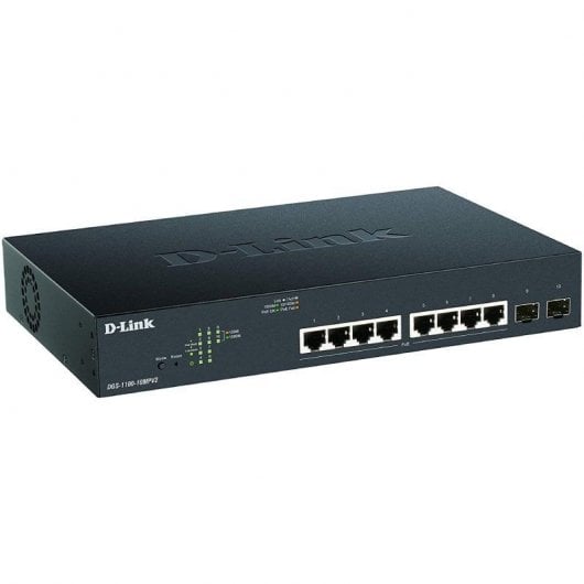 Switch administrable D-Link DGS-1100-10MPV2/E 8 ports PoE Gigabit + 2 SFP