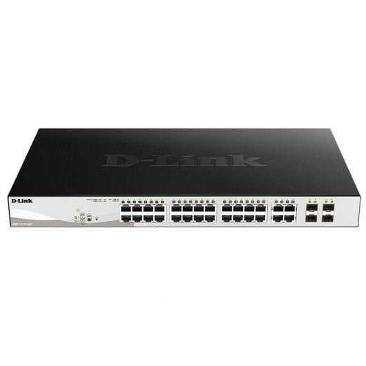 D-Link DGS-1210-24P Managed L2 Gigabit Ethernet (10/100/1000) Power over Ethernet (PoE) Schwarz