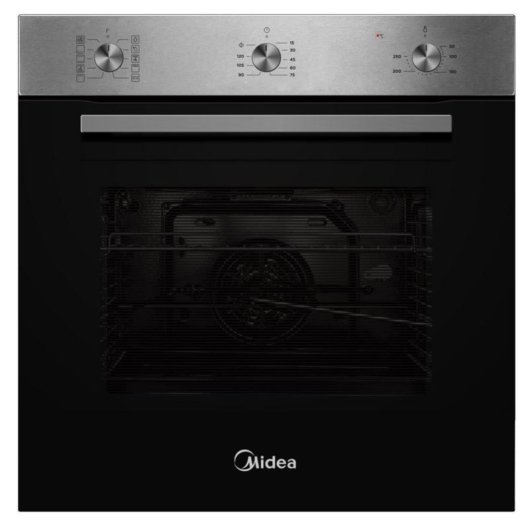 Forno Multifunções Midea MCO6070MMAJ Limpeza Manual 70L 60cm A Guias Telescópicas Inox Preto