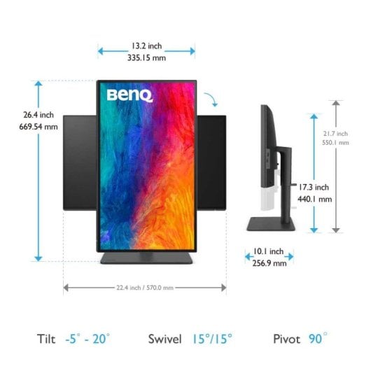 BenQ PD2506Q 63,5 cm (25") 2560 x 1440 pixels 2K Ultra HD LED Noir