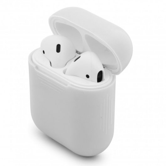 PcCom Essential Funda Protectora para Airpods Blanca