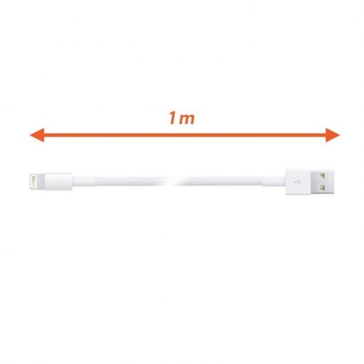 PcCom Essential Cable USB a Lightning 1m Blanco