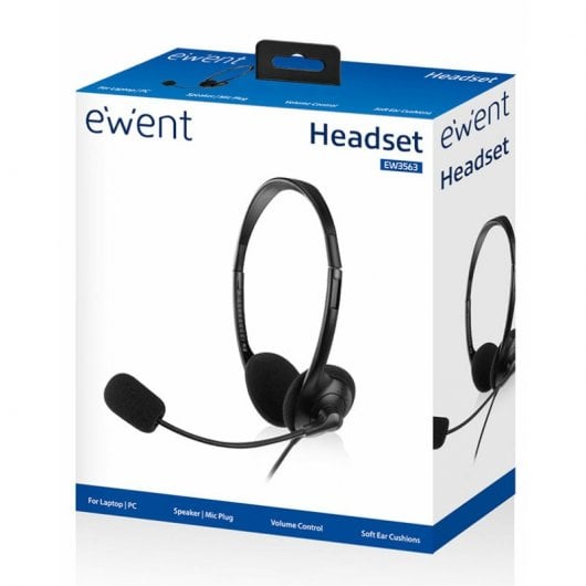 Ewent EW3563 Auriculares con Micrófono Negros