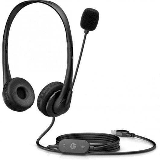 Auriculaires HP G2 filaires USB-A pour bureau avec réduction de bruit passive noirs
