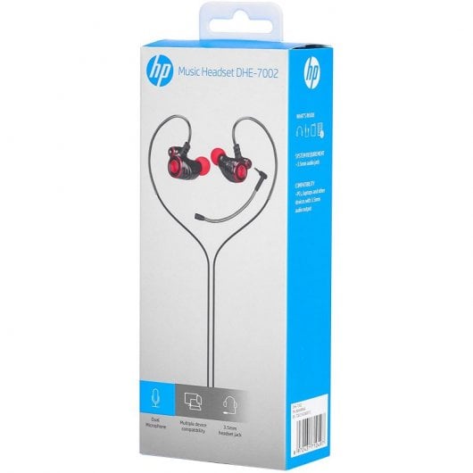 Cuffie HP DHE-7002 con microfono nere