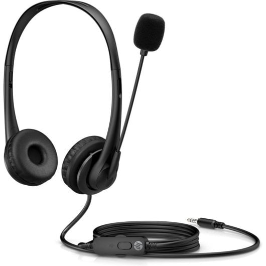 Auriculares HP G2 com fio Jack 3,5 mm Cancelamento de Ruído para Escritório Preto