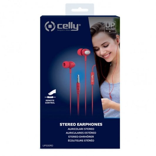 Celly UP500 Auriculares Intrauditivos Rojos
