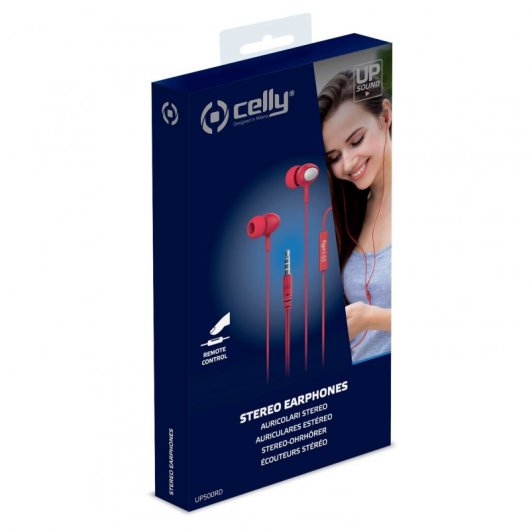 Celly UP500 Auriculares Intrauditivos Rojos