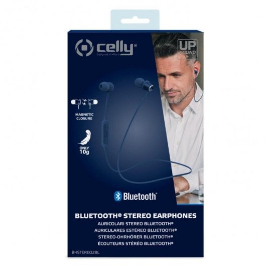 Celly BHSTEREO2 Cuffie Bluetooth blu