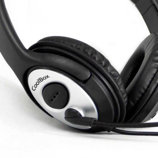CoolBox CoolChat 3.5 Auriculares con Micrófono Negro/Plata