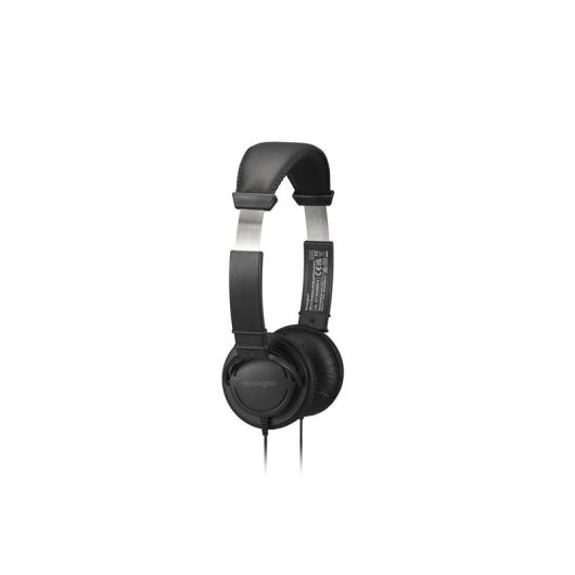 Auriculares Kensington con cable, cancelación de ruido, micrófono boom y control volumen Negro