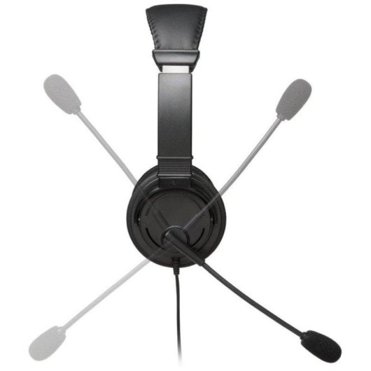 Auriculares Kensington con cable, cancelación de ruido, micrófono boom y control volumen Negro