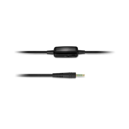 Auriculares Kensington con cable, cancelación de ruido, micrófono boom y control volumen Negro