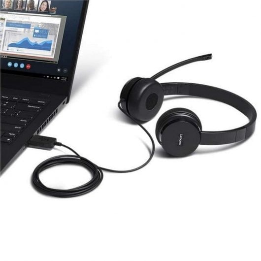 Lenovo 100 Mono Auricular USB Negro