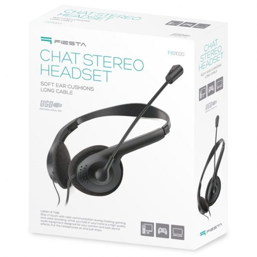 Omega FIS1020 USB Headset com Microfone Preto