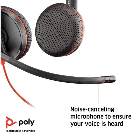 POLY Blackwire C3225 Casque Avec fil Arceau Bureau/Centre d'appels USB Type-C Noir