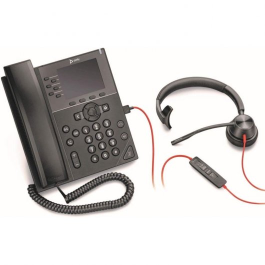 Cuffie mono Poly Blackwire 3310 con microfono USB Nero