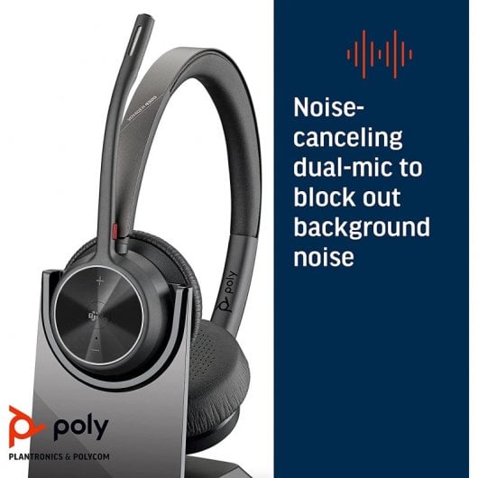 Casque sans fil Poly Voyager4320UC avec support de chargement