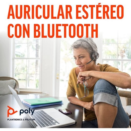 Cuffie USB-C wireless Poly Voyager Focus 2 UC con cancellazione attiva del rumore