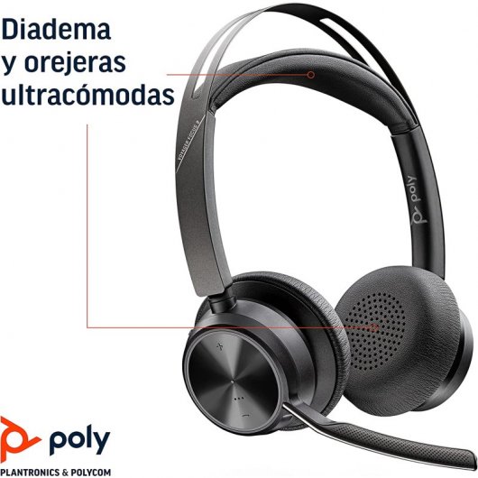 Cuffie USB-C wireless Poly Voyager Focus 2 UC con cancellazione attiva del rumore
