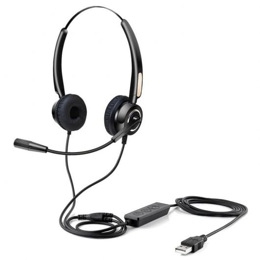 Urban Factory USB HEADSET WITH REMOTE CONTROL Casque Avec fil Arceau USB Type-A Noir