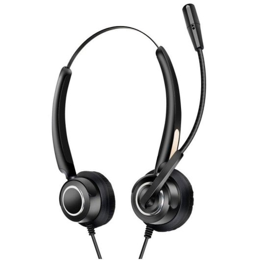 Auriculares Urban Factory Movee USB con cable USB-A, Micrófono Boom, Negro