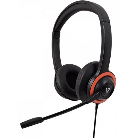 V7 Safesound Auriculares con Micrófono USB Negros