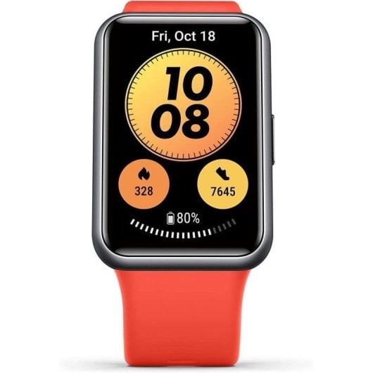 Huawei Watch Fit Bluetooth GPS 30mm AMOLED Rouge Pomelo Étanche 5ATM Pulsomètre SpO2